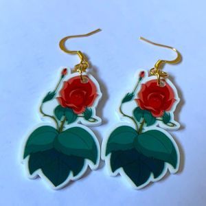 🌷Alice in wonderland singing flower earrings